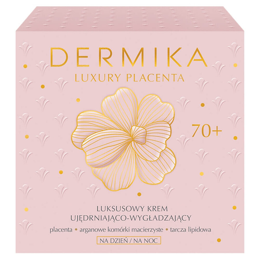 Dermika Luxury Placenta 70+, lush firming and smoothing cream, 50 ml