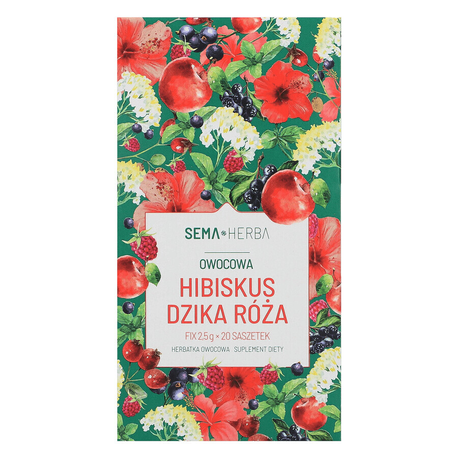 SEMA Herba Hibiscus and Rosehip Fix, 2.5 gx 20 sachets