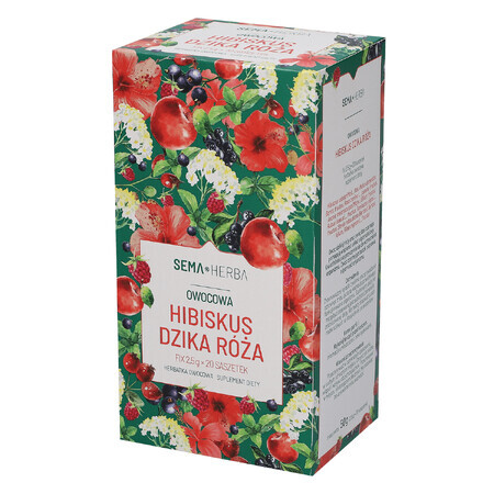 SEMA Herba Hibiscus and Rosehip Fix, 2.5 gx 20 sachets