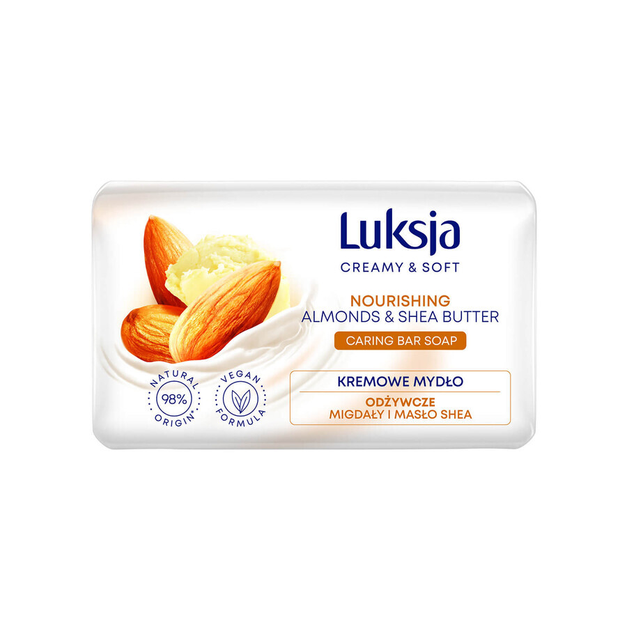 Luxja Creamy &amp; Soft, savon crémeux, nourrissant, beurre d'amande et de karité, 90 g