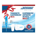 Novama White K set, aspirateur nasal électronique pour enfants + Delta, thermomètre électronique