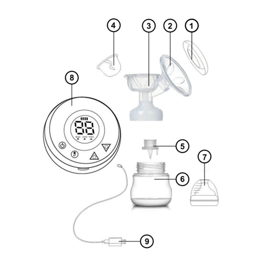 Berdsen BL-901, elektrische Milchpumpe, zweiphasig