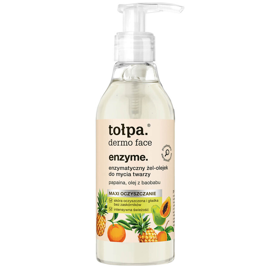 Tolpa Dermo Face Enzyme, Gel nettoyant enzymatique pour le visage, 150 ml