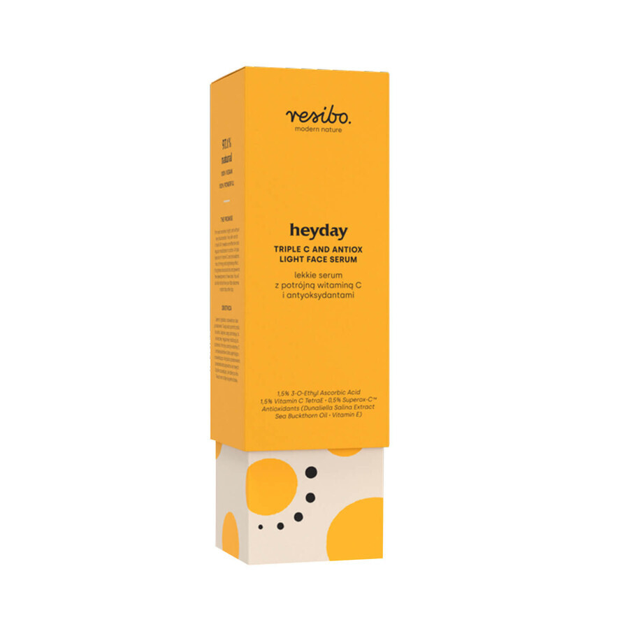 Resibo Heyday, licht serum met drievoudige vitamine C en antioxidanten, 30 ml