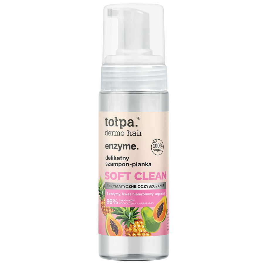 Tolpa Dermo Hair Enzyme Soft Clean, șampon spumă delicată, 150 ml