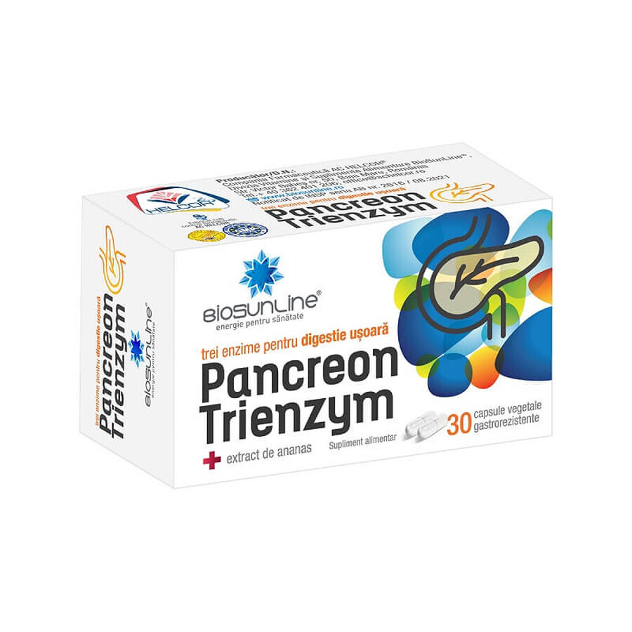 Pancreon Trienzym Enzyme Digestive, 30 gélules, Helcor Évaluations