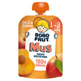 Bobo Frut Mousse de fruits en tube, pomme et pêche, 1-3 ans, 150 g