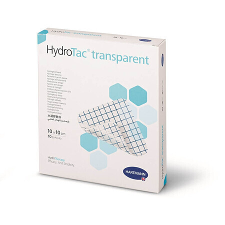 HydroTac pansement hydrogel transparent 10x10cm, 10 pièces, Hartmann
