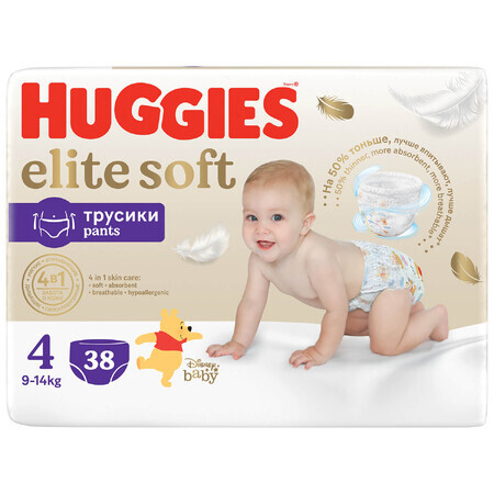 Huggies Elite Soft Pants, Windeln, Disney, Größe 4, 9-14 kg, Mega, 38 Stück