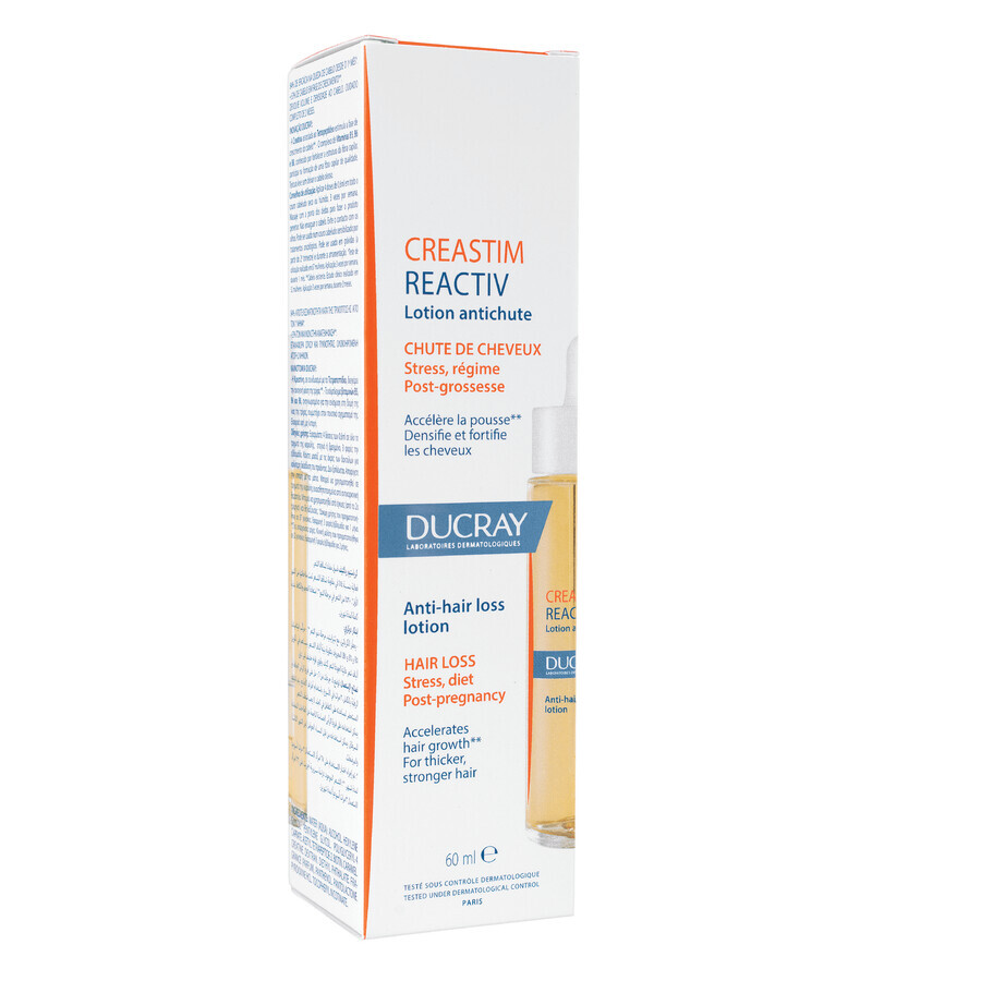 Ducray Creastim Reactiv, liquid against hair loss, 60 ml