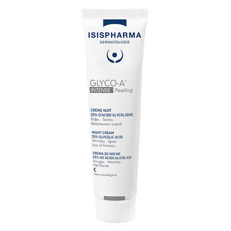 Isispharma Glyco-A, cremă peeling intensivă de noapte cu 25% acid glicolic, 30 ml