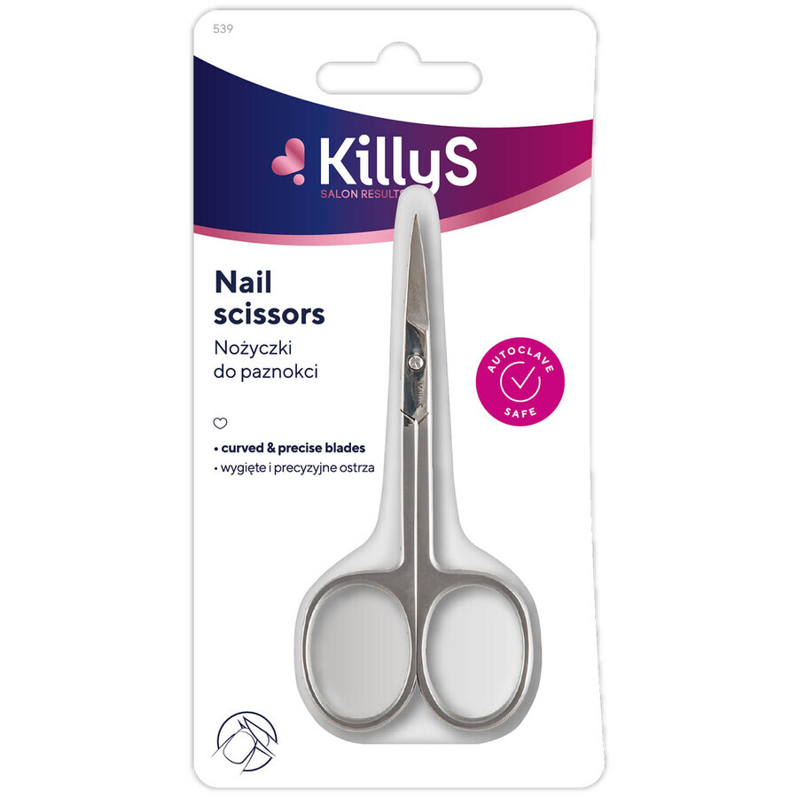 Killys, ciseaux à ongles de précision, courbés