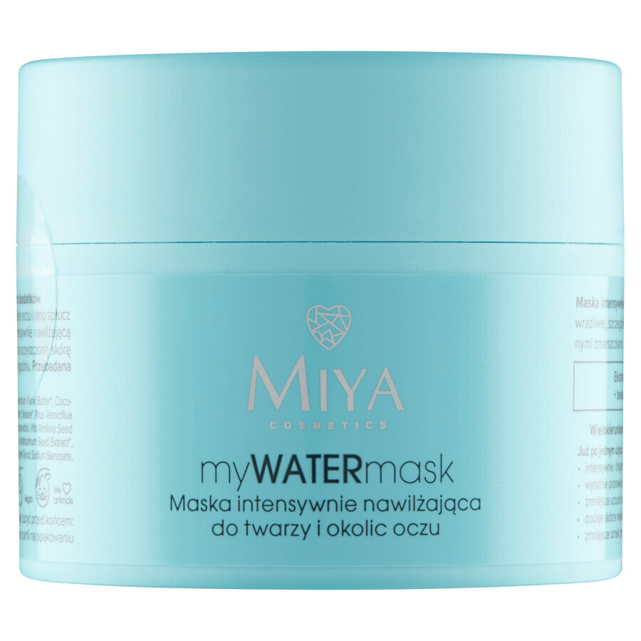 Miya myWATERmask, intensief hydraterend masker voor gezicht en ogen, 50 g