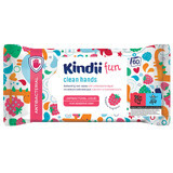 Kindii Fun, refreshing wet wipes with antibacterial liquid, 60 pcs