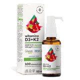 Aura Herbals Vitamine D3 2000 IU + K2 100 μg Vegan, gouttes, 50 ml