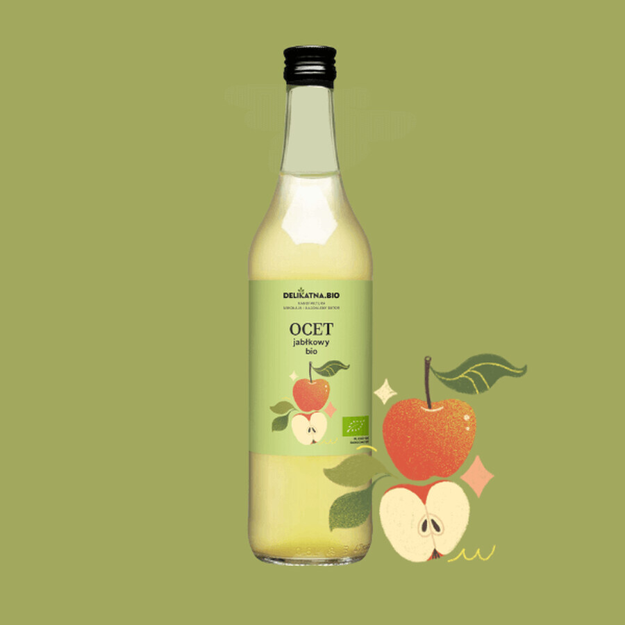 Delicate.bio Organic apple cider vinegar, 500 ml