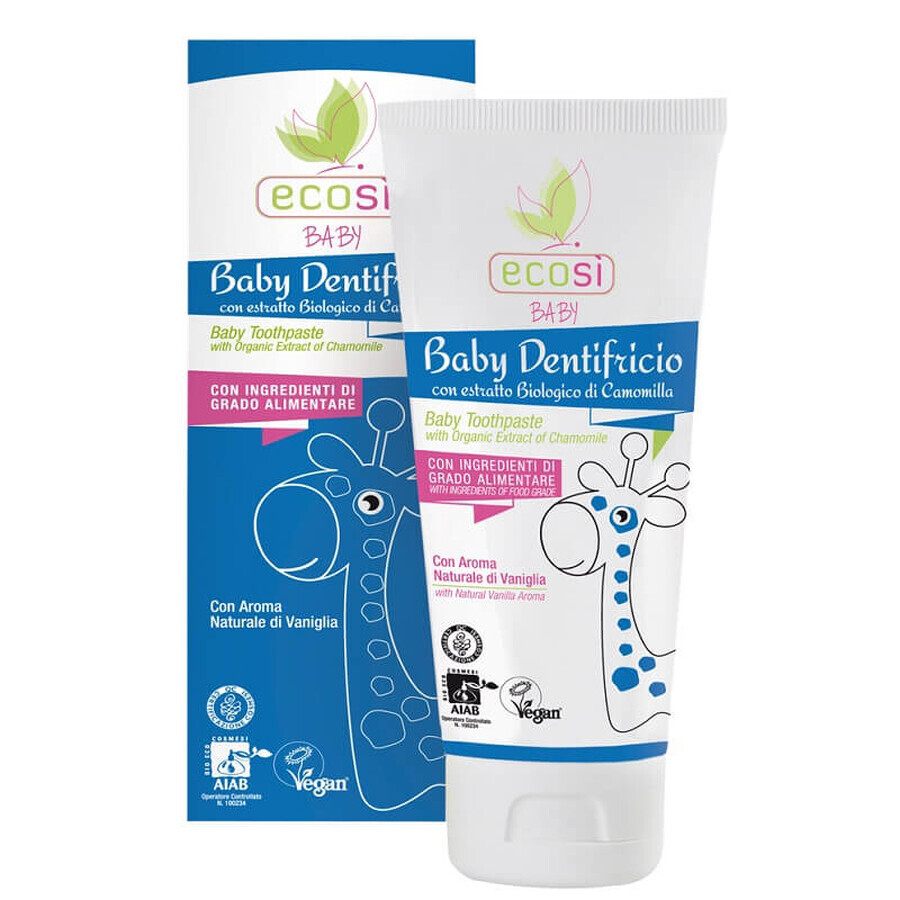 Dentifrice à la vanille pour enfants ECO, 75 ml, Ecosi Baby