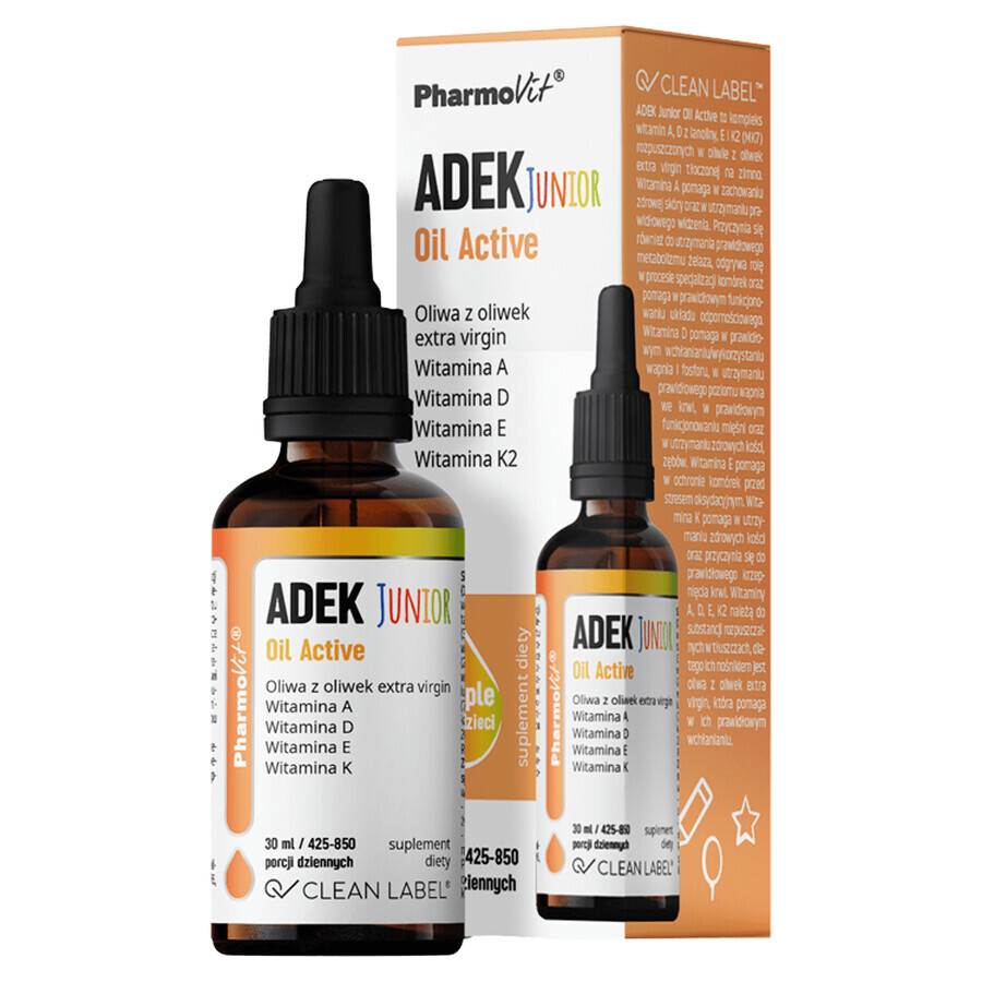 PharmoVit ADEK Junior Oil Active, drops for children, 30 ml