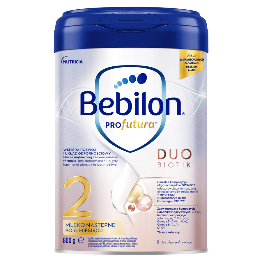 Bebilon Profutura DuoBiotik 2, leche de seguimiento, después de 6 meses, 800 g