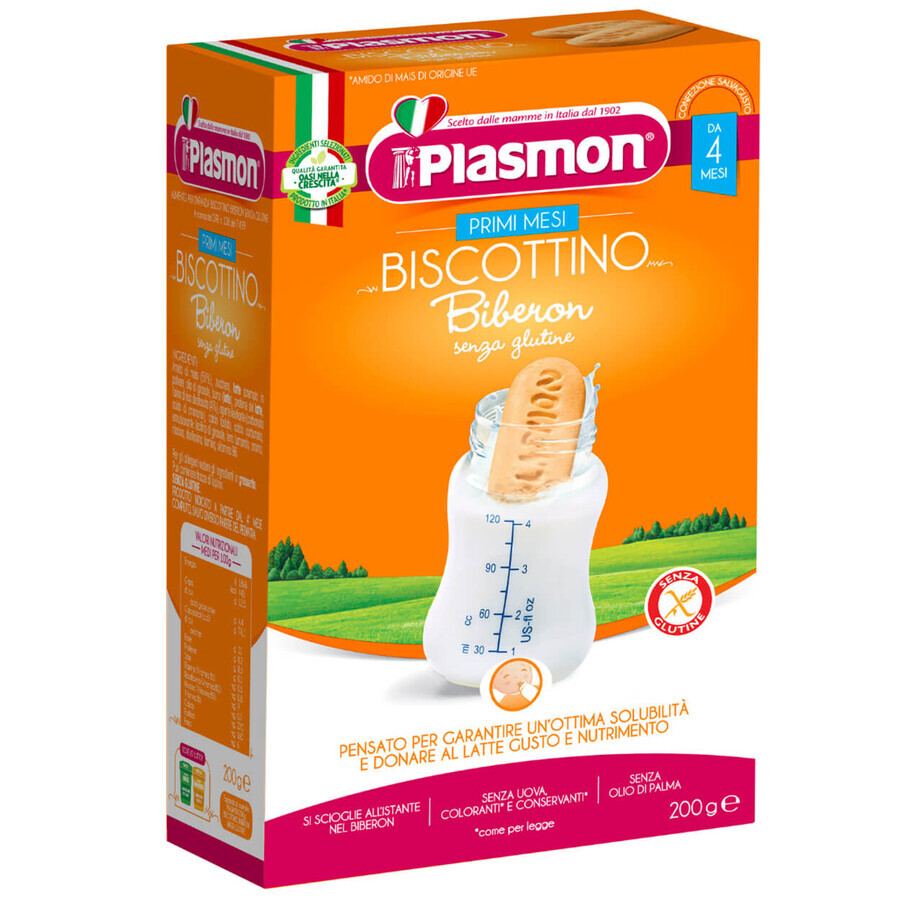 Plasmon Biscuits pour le premier biberon, après 4 mois, 200 g