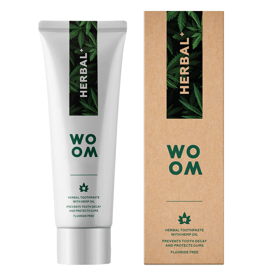 Herbal+ Zahnpasta für sehr empfindliche Zähne, 75 ml, Woom