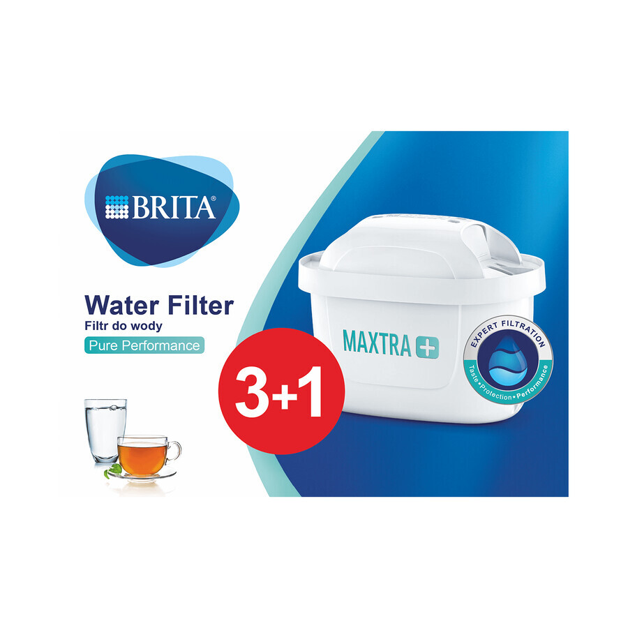 Filtre à eau Brita Maxtra+ Pure Performence, 3 pièces + 1 pièce en cadeau