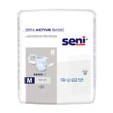 Seni Active Basic, flexible absorbent briefs, Medium, 80-110 cm, 30 pieces