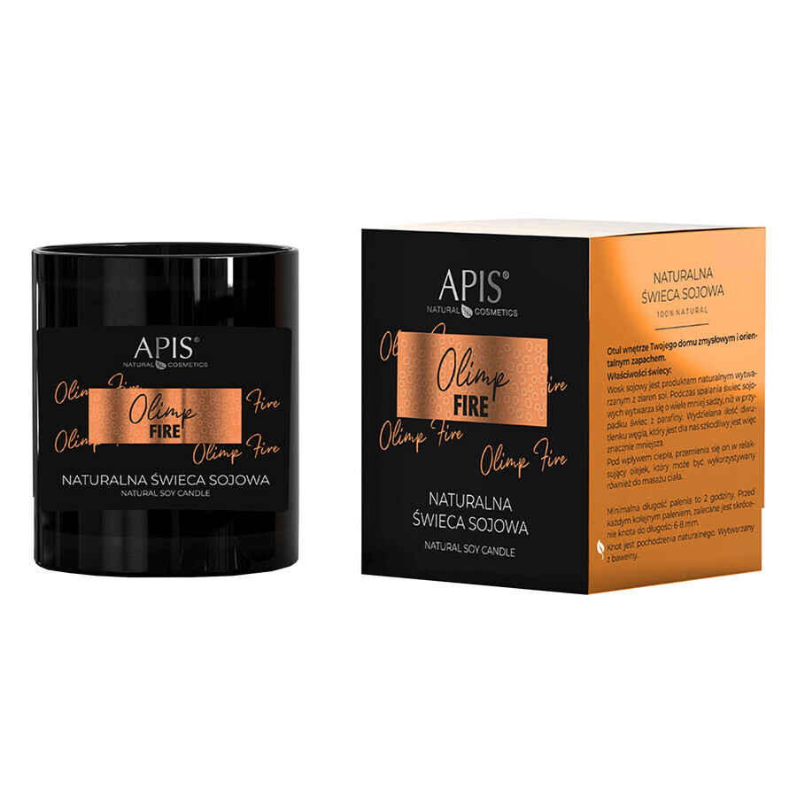 Apis Olimp Fire, natural soy candle, 220 g