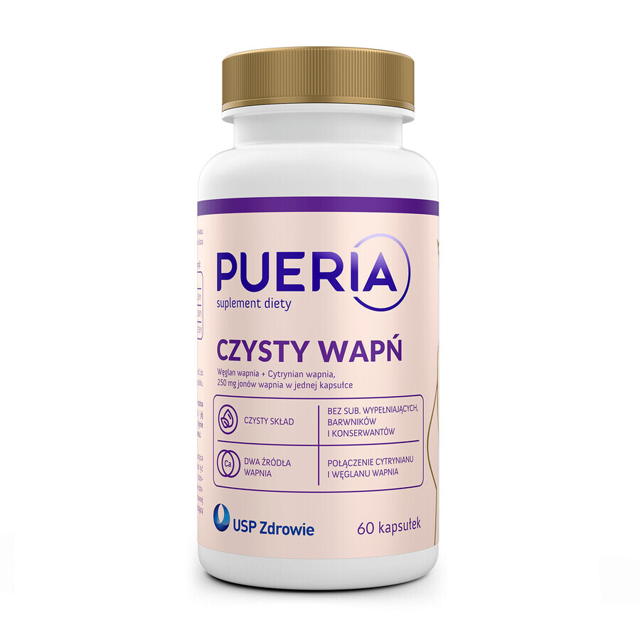 Pueria Pure Calcium 250 mg, 60 gélules