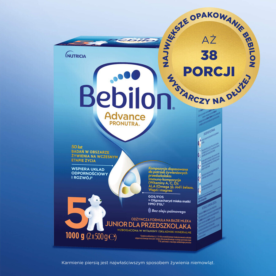 Bebilon Advance Pronutra 5 Junior, voedzame melkvoeding, voor de peuter, 1000 g