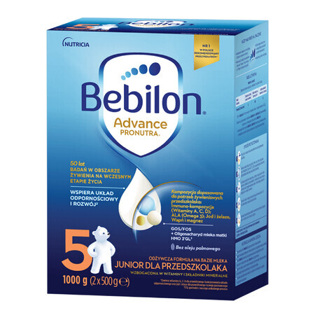 Bebilon Advance Pronutra 5 Junior, voedzame melkvoeding, voor de peuter, 1000 g