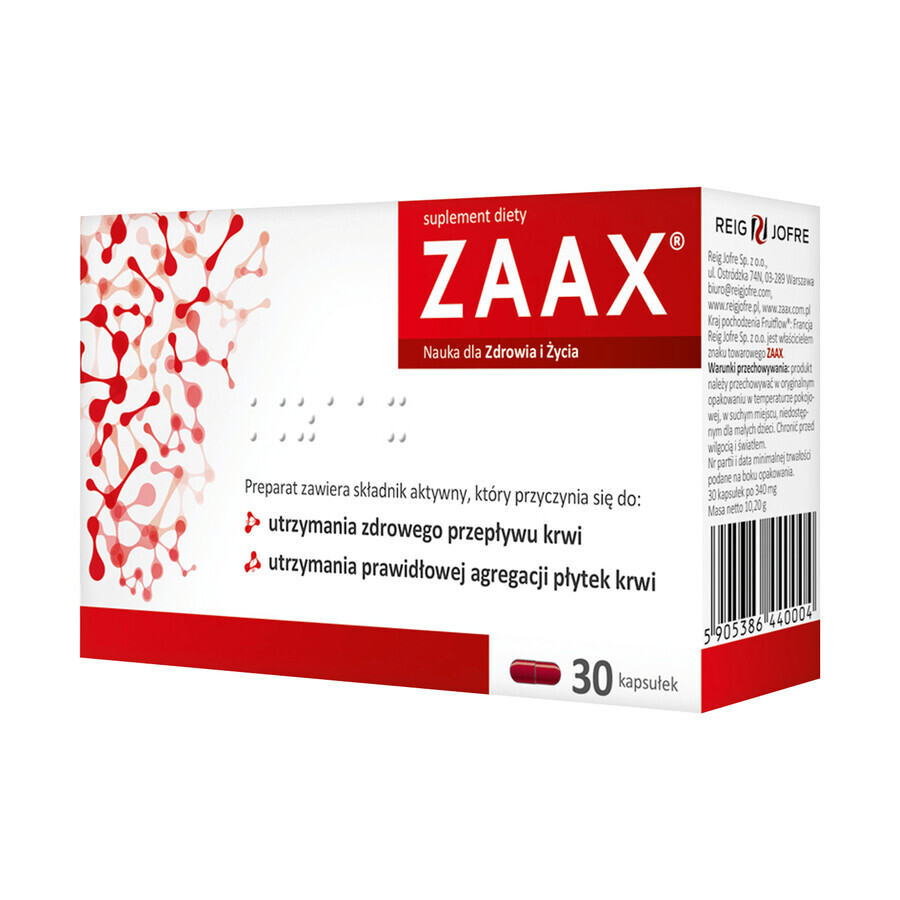 Zaax, 30 gélules