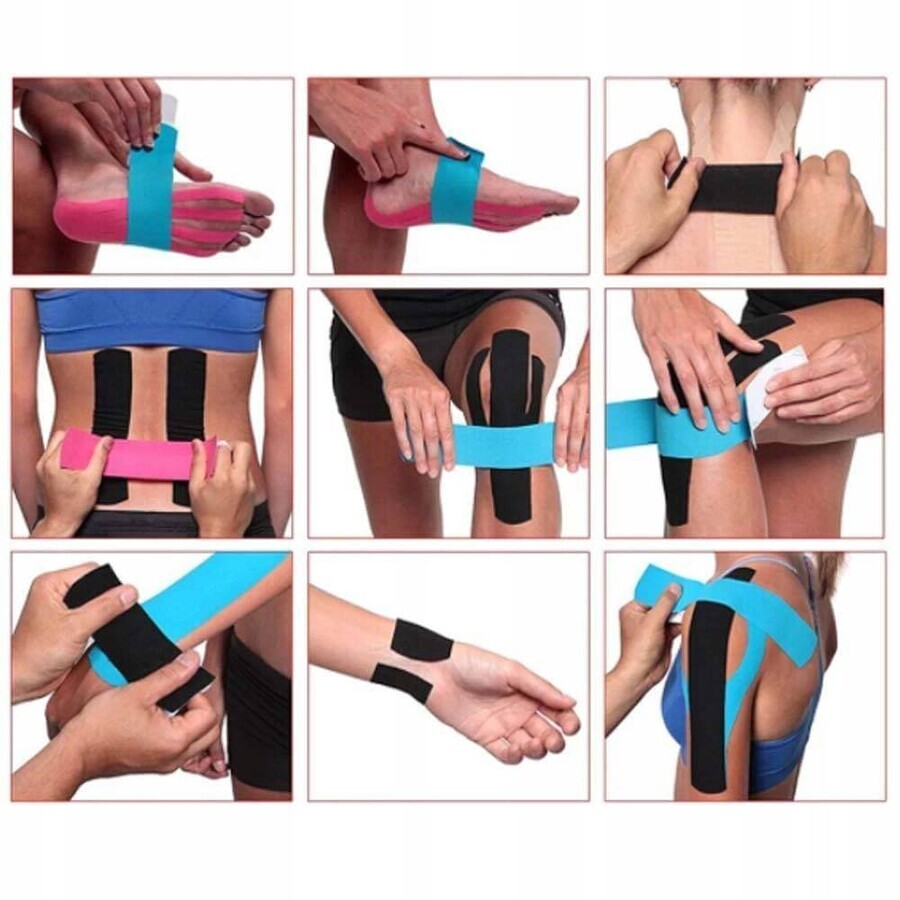 4yourhealth Kinesio Tape, bande kinésiologique, rose, 5 cm x 5 m