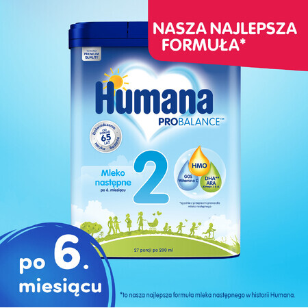 Humana ProBalance 2, latte di proseguimento, dopo 6 mesi, 750 g