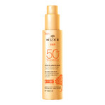 Nuxe Sun, Bräunungslotion für Gesicht und Körper, Spray, SPF 50, 150 ml + After-Sun-Duschgel, 100 ml gratis