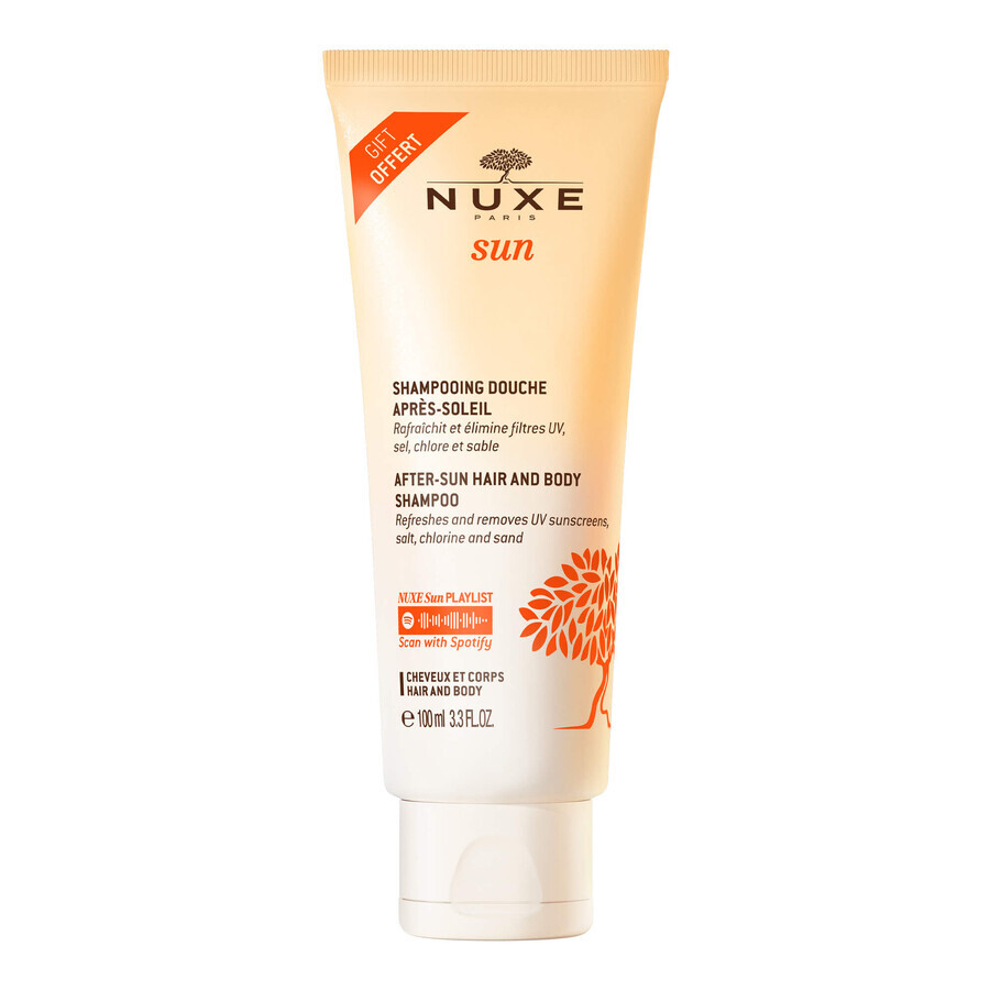 Nuxe Sun, Bräunungslotion für Gesicht und Körper, Spray, SPF 50, 150 ml + After-Sun-Duschgel, 100 ml gratis