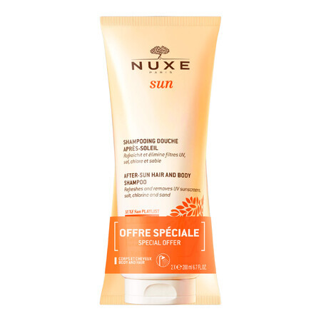 Nuxe Sun set, gel douche après-soleil, 2 x 200 ml