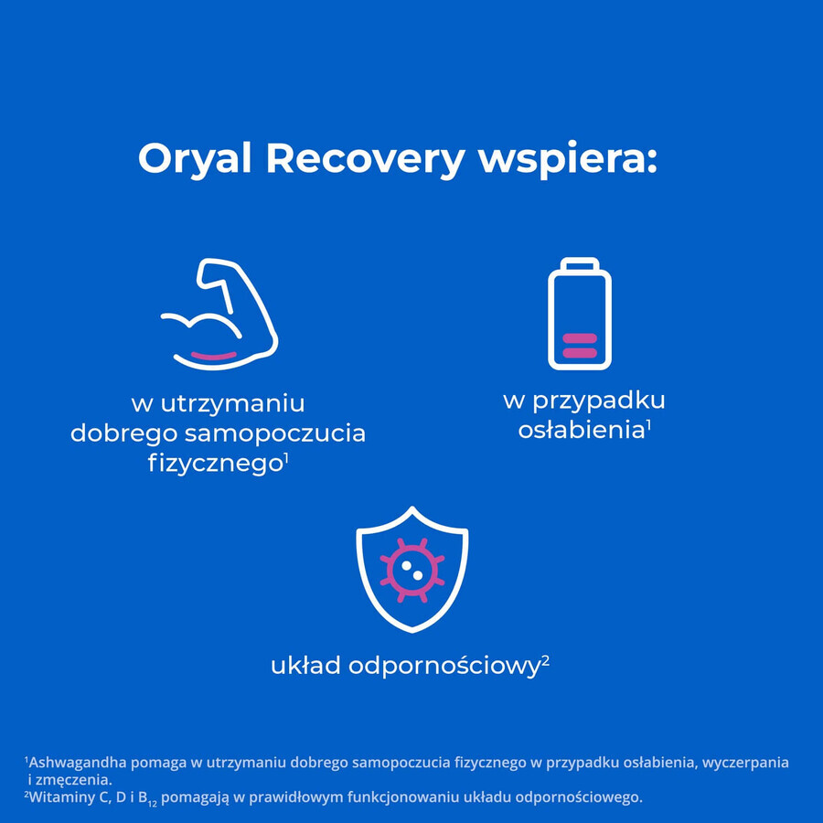 Oryal Recovery, 16 comprimés effervescents