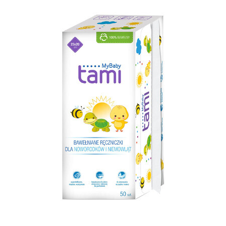 Tami MyBaby, cotton towels for newborns and children, 50 pieces