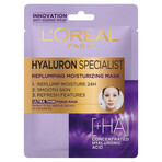 L'Oreal Hyaluron Specialist, hydraterend en herstellend bladmasker, 30 g