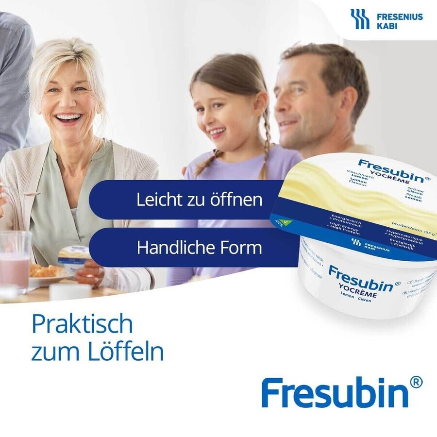 Fresubin YOcreme, lemon flavor, 4 x 125 g