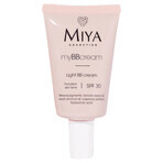 Miya myBBcream, cremă BB ușoară, ten de porțelan, SPF30, 40 ml 