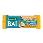 Barre de céréales Bakalland BA ! 5 céréales et noix de coco avec chia, sans sucre ajouté, 30 g