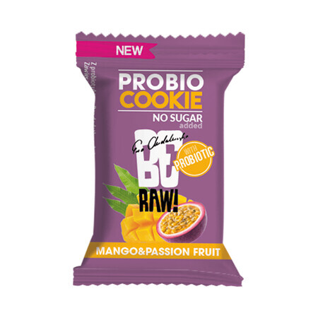 BeRAW ! Probio, gâteau probiotique, mangue et fruit de la passion, 18 g