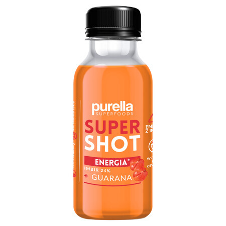 Purella Superfoods SuperShot Energy, boisson plate, gingembre + guarana, 100 ml