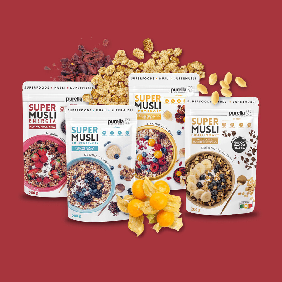 Purella Superfoods Super Muesli Energie, 200 g