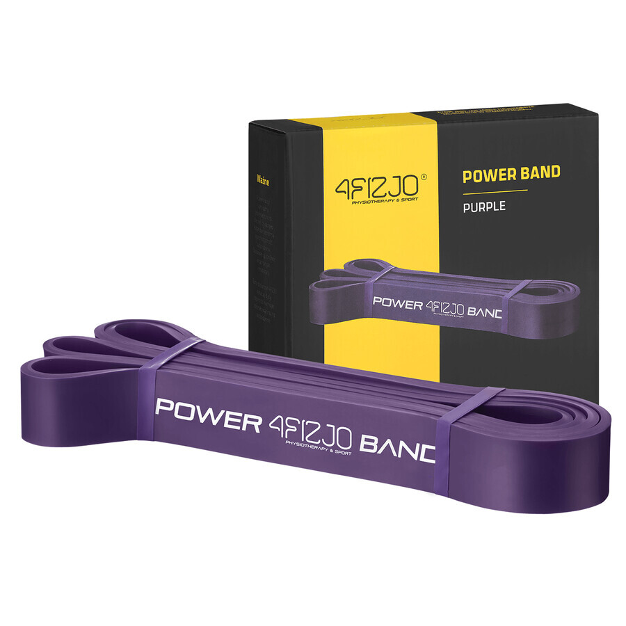 4Fizjo Power Band, bande de résistance pour l'exercice, violet, 17-26 kg