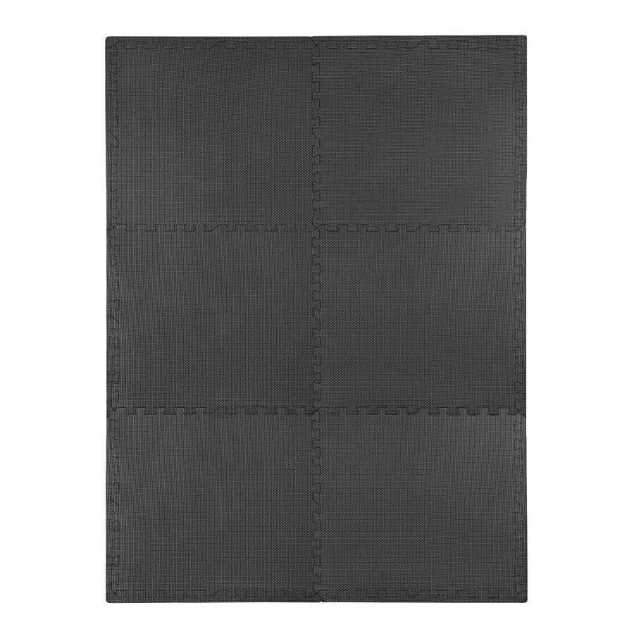 4Fizjo, tapis d'exercice pour puzzle, noir, 1 cm, 6 pièces