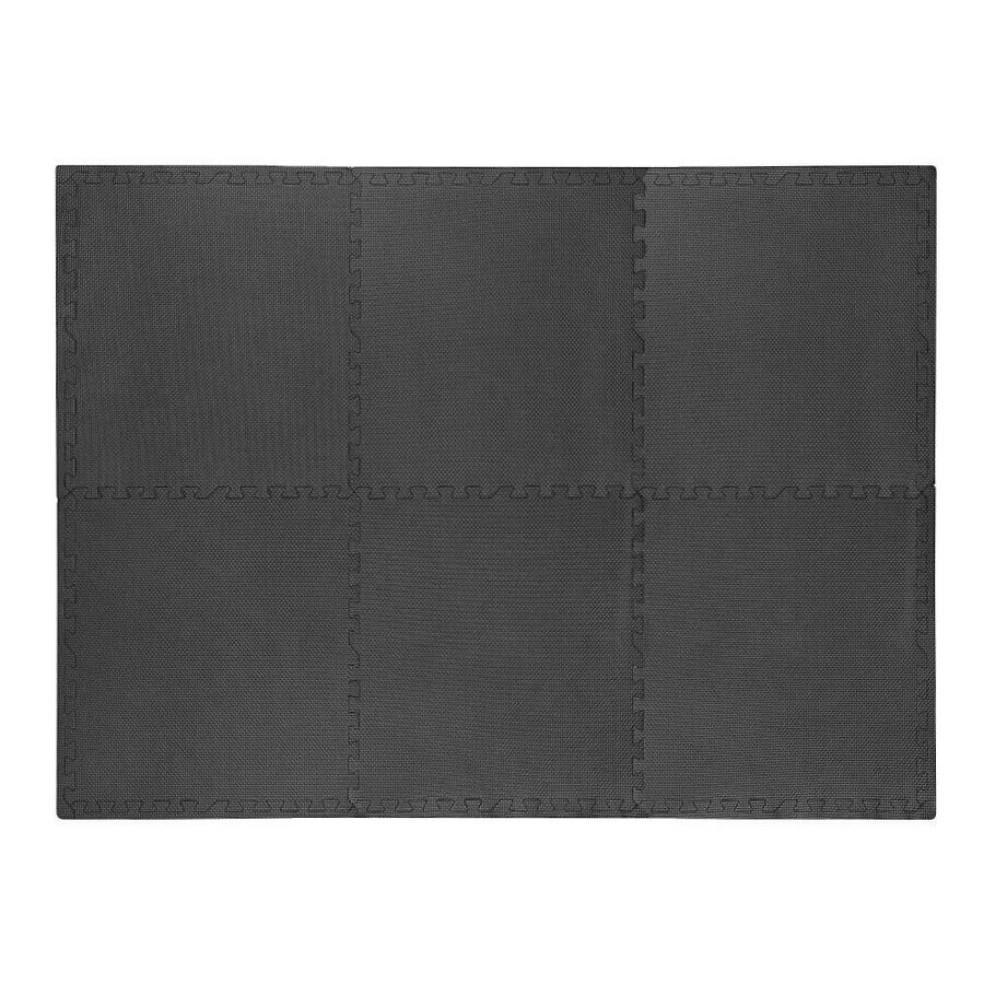 4Fizjo, tapis d'exercice pour puzzle, noir, 1 cm, 6 pièces