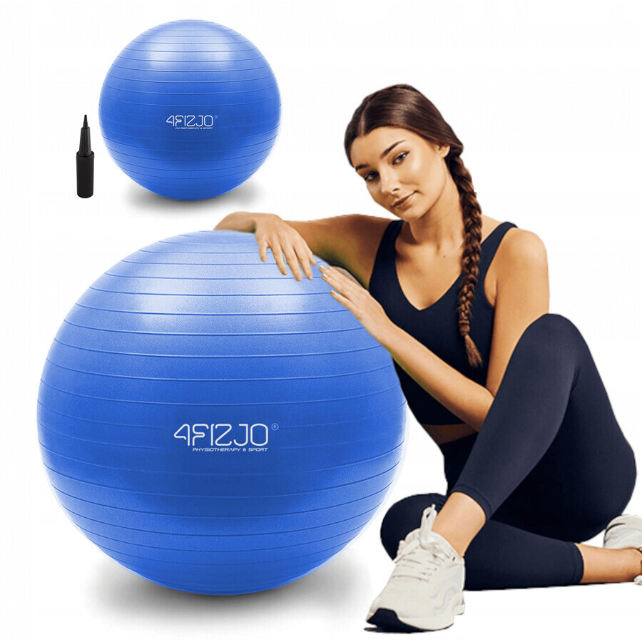 4Fizjo, anti-explosion gym ball, blue, 65 cm